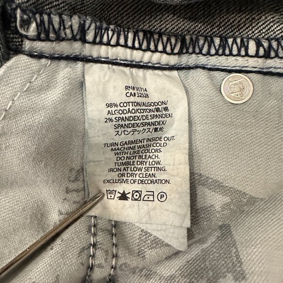 Armani Exchange Jeans Womans Size 4 Low Rise Straight Leg Distressed Denim - Picture 13 of 13